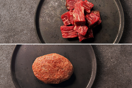 【家計応援＊35％OFF】［～4/5まで］焼くだけ時短！さいころステーキ＆ハンバーグ食べ比べセット（1.2kg）