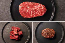 【30％OFF】［～2/1まで］ボリューム満点！ステーキ２種＋ハンバーグセット（1.26kg）（イチボ・さいころ・ハンバーグ）