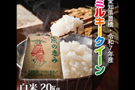 【節減対象農薬6割減】ミルキークイーン 白米20kg【令和7年・愛知県産】