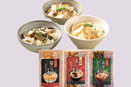 新商品割引セール【具沢山で増量】国産天然山菜 茸・筍・山菜炊き込みご飯の素各1袋 3合用
