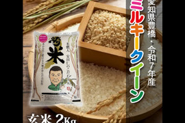 【節減対象農薬6割減】ミルキークイーン 玄米2g【令和7年・愛知県産】