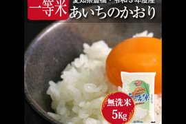 【父の日ギフト】【節減対象農薬6割減・一等米】あいちのかおり 無洗米5kg【令和3年・愛知県産】