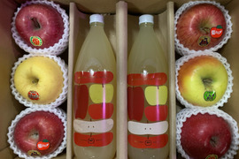 冬ギフト【ジュースも一緒に】🍎りんごジュース２本と🍎ジューシーりんご６個🍎◆葉とらず入り品種ミックス🍎品種指定OK【各種のし対応】