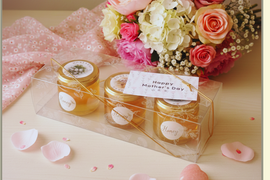 【母の日ギフト】国産生はちみつギフトセット　80ｇ3本　おっしゃれ名ギフトボックス入り　母の日カード付　アカシア　ナッツの蜂蜜漬け　ケンポナシ