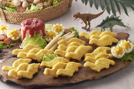 子どもに大人気！かわいい国産鶏の恐竜チキンナゲット500g×2p