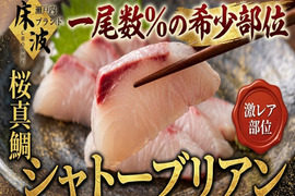 【99％の人が知らない】市場非流通選ばれし者の極上体験🌸天然国産『桜真鯛シャトーブリアン』長州床波ブランド約150g【3月中下旬予約】