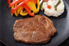 ケチャップ系BBQソース味「元気豚 肩ローストンテキ　ＢBQソース味」130g