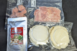 【冬ギフト】青森シャモロック　とり鍋せんべい汁セット（ペアサイズ）【B級グルメ】