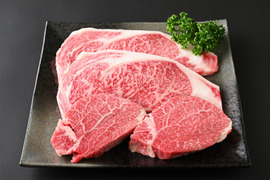 贅沢な食べ比べステーキ３種セット！国産黒毛和牛ステーキセット計550ｇ(サーロイン200ｇ/ヒレ150ｇ/ミスジ200ｇ)　《熨斗対応可能》