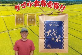 【定期便】2025食べチョクのお米グランプリ金賞受賞！精米 4.5kg あきたこまち 「大谷米」もっちり甘い 単一農家米100%！