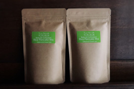 自然栽培米粉のパンケーキミックス　SAKURA＆Green tea ２袋セット