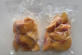 【阿部農縁の黄金桃フローズン】まるごと完熟2パックセット