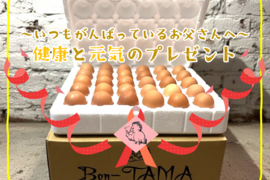 🌸お父さんありがとう🌸栄養豊富・生活習慣病改善・平飼い卵『Bon-TAMA』（30個入り） 【父の日ギフト】