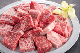 【冬ギフト】【肉の芸術】松阪牛ひと口サイコロステーキ400ｇ熨斗対応可