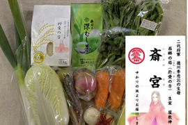 「於愛の方」ふるさとの味   有機野菜・お米・お茶のセット（家康セット）