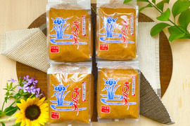 （捌）【美味しい!生味噌4個セット】酵母が生きてる♪新潟県高田農園産の『自家製の糀』で作った『なま味噌』(4kg)