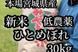 【新米令和7年】【東北関東限定発送】本場宮城県産！ひとめぼれ 30kg 家族で生産 農家のお米 低農薬