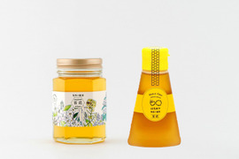 季節の豊かな風味満載!百花蜂蜜セット 無駄なく最後まで使える!卓上容器 200g × 180g瓶