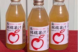 完熟のサンふじのみを搾った林檎果汁（250mlビン×６本入り）無添加（長野県産りんごジュース）