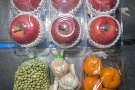 青豆、ニンニク、柿、リンゴ