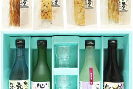 【父の日ギフト】４種の吞み比べと富久駒ぐい吞みとおつまみ1種(何が入っているかはお楽しみ)付き