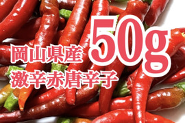 少し小さな赤唐辛子を100gお届け