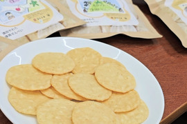 【全17袋セット】酒田やわた復興せんべい 25g × 17袋 - 豪雨災害の被災農地で手刈りで収穫したお米で作ったせんべい