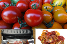 カラフルで甘いミニトマトの詰め合わせ（１ｋｇ）＆　農家自家製ドライトマト（２５ｇ）のセット【トマト食べ比べ】