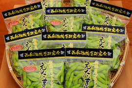 【朝どれ】1度お試しください！味が濃厚！千葉県船橋産ブランド枝豆！250g×4袋