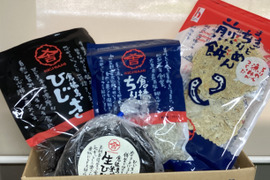 まだ間に合う【母のギフト】10日まで【すぐ発送】瀬戸内120セット限り！生ヒジキ、ひじき鉄分タップリ、カルシウムはちりめん！ちりめん煎餅の4種が　3240円→２９５０円とお得45日以上の保存OK