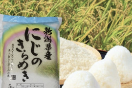 新米　令和7年産　お米　米　新潟県産　にじのきらめき　白米　5キロ　5kg (nijinokirameki)