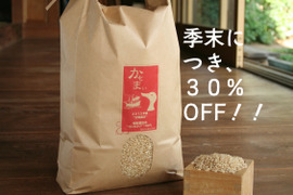 【季末セール30%OFF！】特別栽培米　お米の甘み際立つ千葉県産こしひかり「かもまい」玄米（5kg）