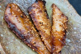【漁師特製】脂乗り抜群天然スズキのハラモ味醂干し４パック