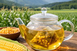 甘いコーン茶  スイートコーン使用  ヒゲ入り 20g×5包 国産 残留農薬検査済 ヒゲ茶 煮出し用茶パック入り コーン茶 ノンカフェイン カフェインゼロ