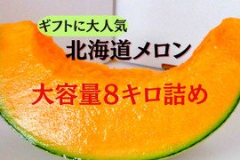 ギフト専門農家から！【北海道メロン】　大箱　８キロ