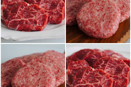 【大切な人へのお肉ギフト③】煮込み用肉400g＆岩塩と和牛肉だけで作る手ごねハンバーグ（4つ）