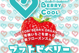 有機いちごのフローズンスムージー BUTTOBI BERRY COOL