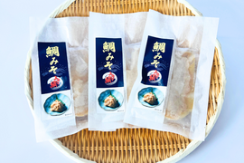 【そのまま食べられる🔥】鯛たっぷり「鯛みそ3P」 創業270年の味とのコラボ！熊本にある山内本店さんの米麦あわせ味噌とみやび鯛を掛け合わせた逸品✨1パック120g入りを3パックでお届け！