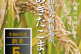 【令和6年新米】特別栽培米「大曲仙北産あきたこまち」5㎏
