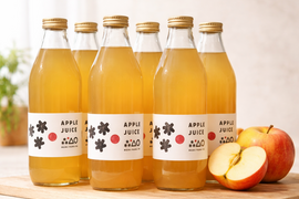 特別栽培りんご🍎ｽﾄﾚｰﾄ果汁100%の無添加りんごジュース こうとく・ふじ飲み比べ6本セット お届け希望日・熨斗対応可能✨【父の日ギフト】【御中元】におすすめ👍希少品種