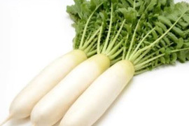 【常温便】超人気！！葉っぱの半分カット付き大野ヶ原大根　1000g以上×4p