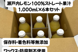 セール！！レモン果汁 レモンジュース 6本セット【瀬戸内レモン】【無添加】【100%ストレート】【業務用】