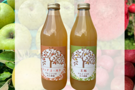 りんごを味わう‼️ストレートジュース「ジョナゴールドと王林」飲み比べセット