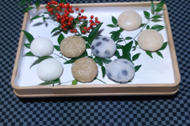 ネコポス配送　★新米の香り　つきたてまる餅★　10種類のパターンから選択　〇玄米もち２袋（12個）