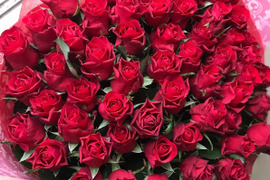 10月・11月限定☆還暦のお祝いに☆赤バラ60本の花束