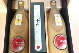 大人気の『市田柿』と桃ジュースのお得な数量限定セット　ギフトにおすすめ！