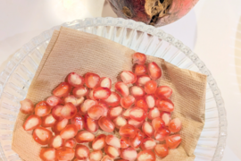 ざくろ☆ザクロ☆大実日本甘ザクロ☆実の部分のみ50粒 ※皮をとった採れたての実を冷凍保存したもの☆クール便☆農薬、化学肥料、除草剤、動物性肥料等不使用☆自然栽培☆国産ざくろの実◆冷凍便でお届け