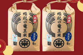 【ゲン担ぎ福袋】縁起の竜王米！令和7年産新米【無洗米5kg×2袋】品種おまかせ食べ比べセット！ 特別栽培米 1750年から続くお米農家が作った『縁起の竜王米』　滋賀県竜王町産 お米　ご祈祷米