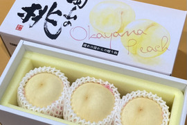 🍑岡山県一宮産　大玉3玉【贈答用】【頂】