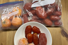 【お得！冷凍おまとめパック】
  農薬不使用　加熱用冷凍トマト3種
  500g x 2p , 1kg x 1p（2kg）